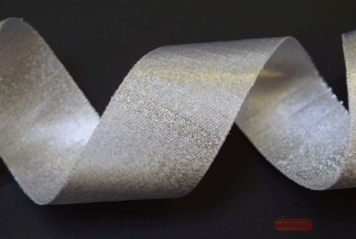 Bild von Band 25m/ 40mm, Lurex in Satin, weiss