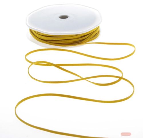 Bild von Band 25m/ 3mm, Kunst-Lederkordel, gelb