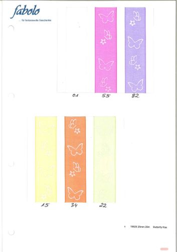 Bild von Deco, 20m/ 25mm Butterfly Kisses, weiss