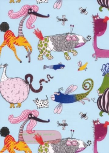 Bild von Rolle 200m x  50cm, Crazy, h'blau/bunt