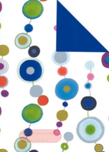 Bild von Rolle 200m x  70cm, Padua Kreise, weiss-bunt/royal