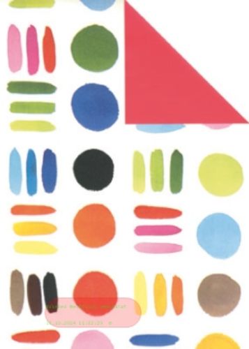 Bild von Rolle 200m x  70cm, Dekota Strich/Punkte, bunt/rot