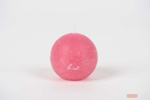Bild von Rustic Kugelkerze, Ø 80mm, fuchsia
