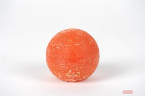 Bild von Rustic Kugelkerze, Ø 80mm, orange