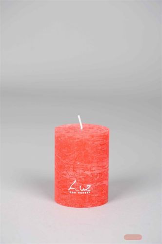 Bild von Rustic Zylinderkerze,   8cm x Ø60mm, rot