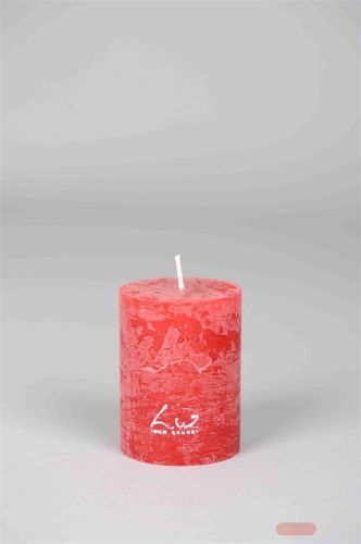 Bild von Rustic Zylinderkerze,   8cm x Ø60mm, antikrot