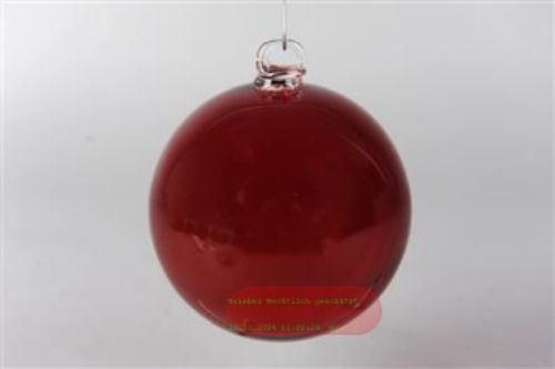 Bild von Glaskugel, mit Glasöse - 15cm, rot