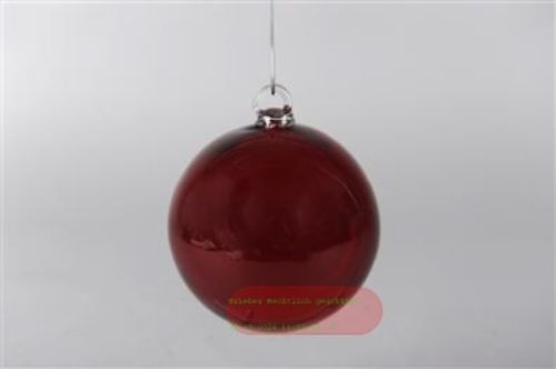 Bild von Glaskugel, mit Glasöse - 12cm, rot