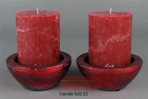 Bild von Kerzenhalter, Cerámica Brillo 15x 5cm, rot