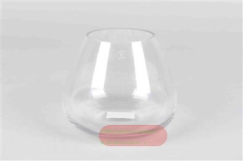 Bild von Glasvase, gebogen - breiter Boden 16x 13.5cm, klar