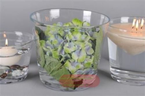 Bild von Glasvase, konisch 21x 19cm, klar