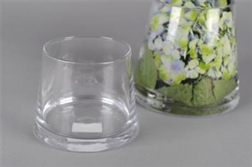 Bild von Glasvase, konisch neg. 15x 12cm, klar