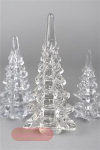 Bild von Tannenbaum, Glas 13x 25cm, klar