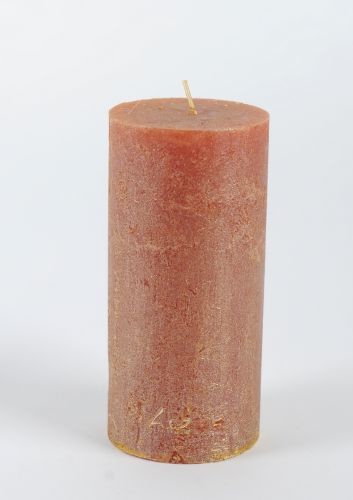 Bild von Metallic Zylinderkerze, 15cm x Ø70mm, kupfer*