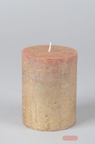 Bild von Metallic Zylinderkerze, 13cm x Ø100mm, gold/26