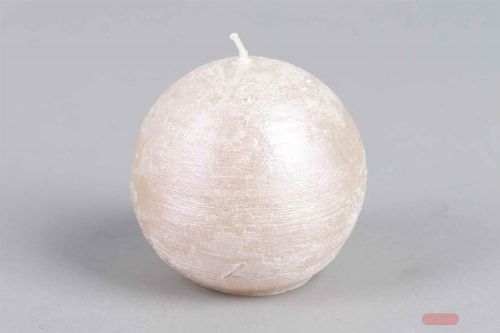 Bild von bougie boule métallique, Ø100mm, pearl