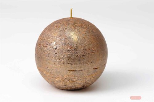 Bild von Metallic Kugelkerze, Ø100mm, gold/26