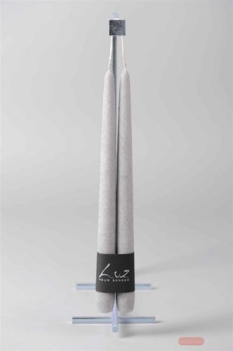 Bild von Rustic Tauchkerze, 30cm x 22mm - Paar, mouse grey