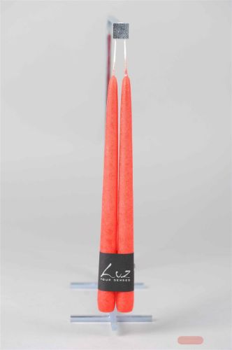 Bild von Rustic Tauchkerze, 30cm x 22mm - Paar, rot