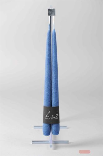 Bild von Rustic Tauchkerze, 30cm x 22mm - Paar, d'blau*