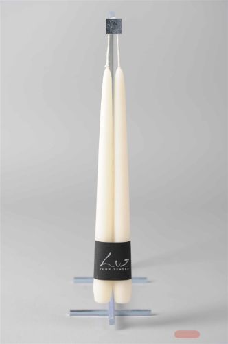 Bild von Rustic Tauchkerze, 30cm x 22mm - Paar, asparagus