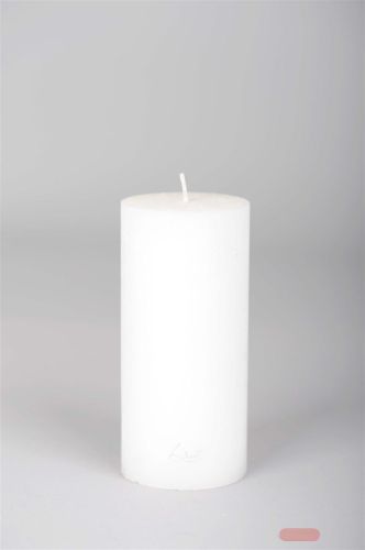 Bild von Rustic Zylinderkerze, 15cm x Ø70mm, weiss