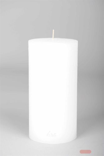 Bild von Rustic Zylinderkerze, 20cm x Ø100mm, weiss