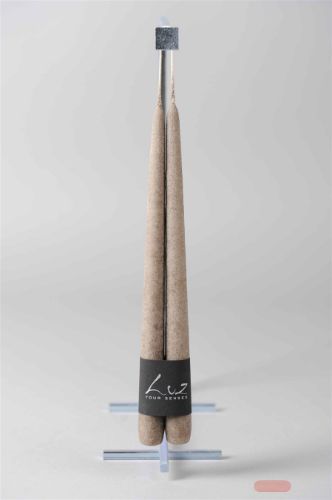 Bild von Velvet Tauchkerze, 40cm x 22mm - Paar, taupe*