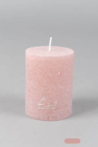 Bild von Velvet Zylinderkerze,   8cm x Ø60mm, altrosé*