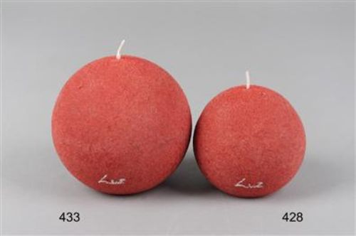 Bild von Velvet Kugelkerze, Ø80mm, dunkelrot*