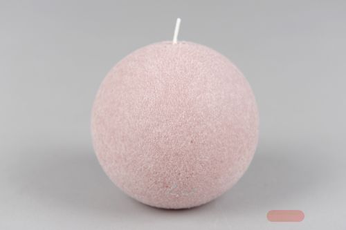 Bild von Velvet Kugelkerze, Ø100mm, altrosé*