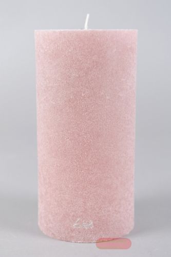 Bild von Velvet Zylinderkerze, 20cm x Ø100mm, altrosé*