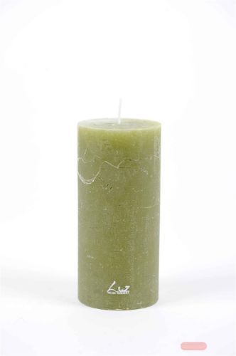 Bild von Rustic Zylinderkerze, 15cm x Ø70mm, scottish gree