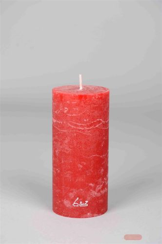 Bild von Rustic Zylinderkerze, 15cm x Ø70mm, antikrot