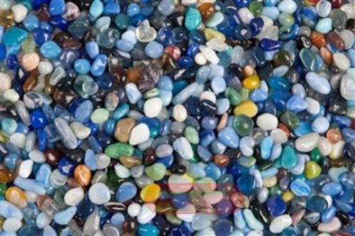 Bild von Glassteinchen, 800gr multi, multi blau