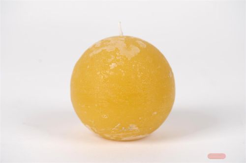 Bild von Rustic Kugelkerze, Ø100mm, ocker