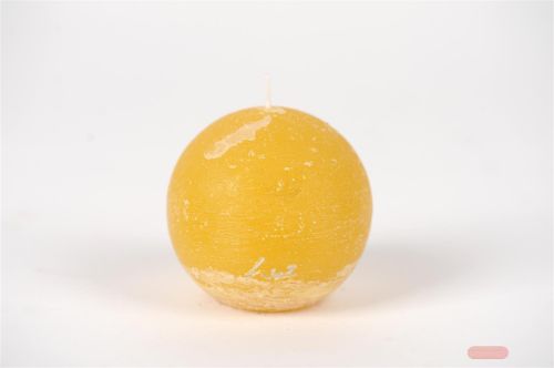Bild von Rustic Kugelkerze, Ø 80mm, ocker