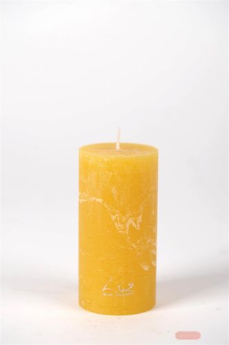 Bild von Rustic Zylinderkerze, 12cm x Ø60mm, ocker