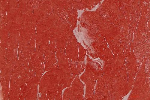 Bild von Rustic Kubuskerze, H7cm x  70x 70mm, coral*