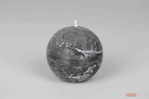 Bild von Rustic Kugelkerze, Ø100mm, beluga