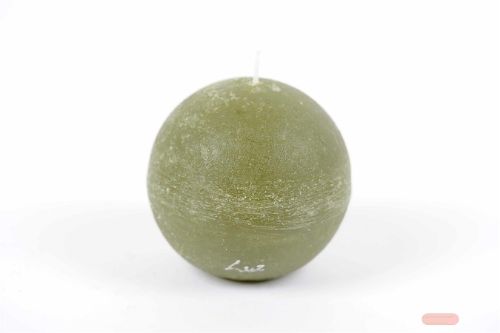 Bild von Rustic Kugelkerze, Ø100mm, scottish grün