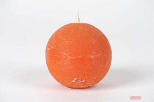 Bild von Rustic Kugelkerze, Ø100mm, orange
