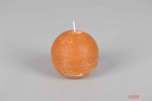 Bild von Rustic Kugelkerze, Ø 80mm, amber