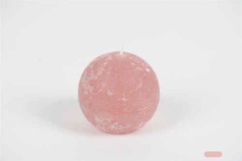 Bild von Rustic Kugelkerze, Ø 80mm, taupe rosa