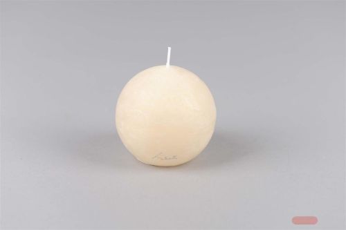 Bild von Rustic Kugelkerze, Ø 80mm, asper weiss