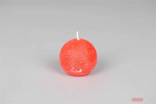 Bild von Rustic Kugelkerze, Ø 60mm, rot