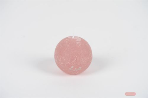 Bild von Rustic Kugelkerze, Ø 60mm, taupe rosa