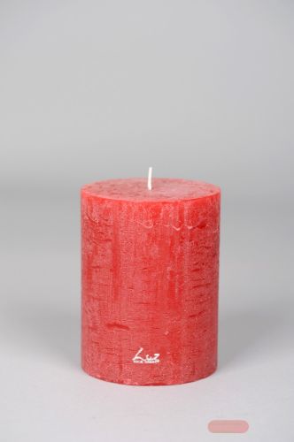 Bild von Rustic Zylinderkerze, 13cm x Ø100mm, antikrot