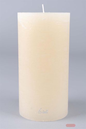 Bild von Rustic Zylinderkerze, 20cm x Ø100mm, asper weiss