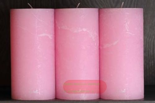 Bild von Rustic Zylinderkerze, 20cm x Ø100mm, pink lady*